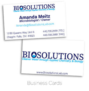 Biosolutions, LLC business cards.
