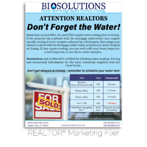 Biosolutions, LLC REALTOR® marketing flier.