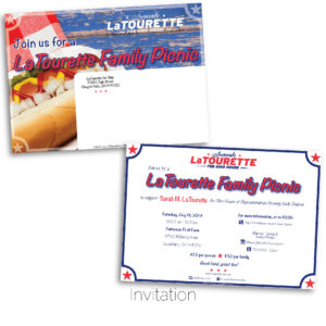 LaTourette Family Picnic invitation.