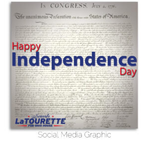 LaTourette for Ohio Independence Day social media graphic.