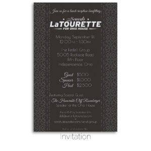 LaTourette fundraiser invitation.