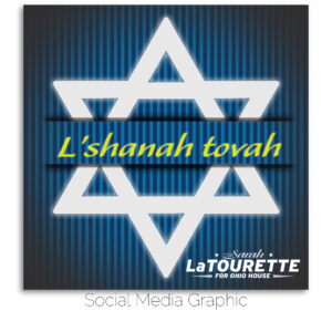 LaTourette for Ohio Rosh Hoshana social media graphic.