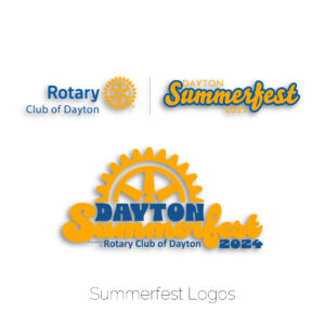 Rotary Club of Dayton Summerfest logos (2024 and 2025).