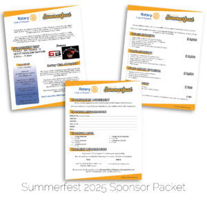Rotary Club of Dayton Summerfest 2025 sponsor packet.