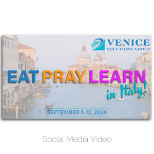 Eat, Pray, Learn - a promotional video for an Italian development workshop hosted by Venice Solutions Group.