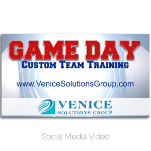 Venice Solutions Group Game Day custom team training video.
